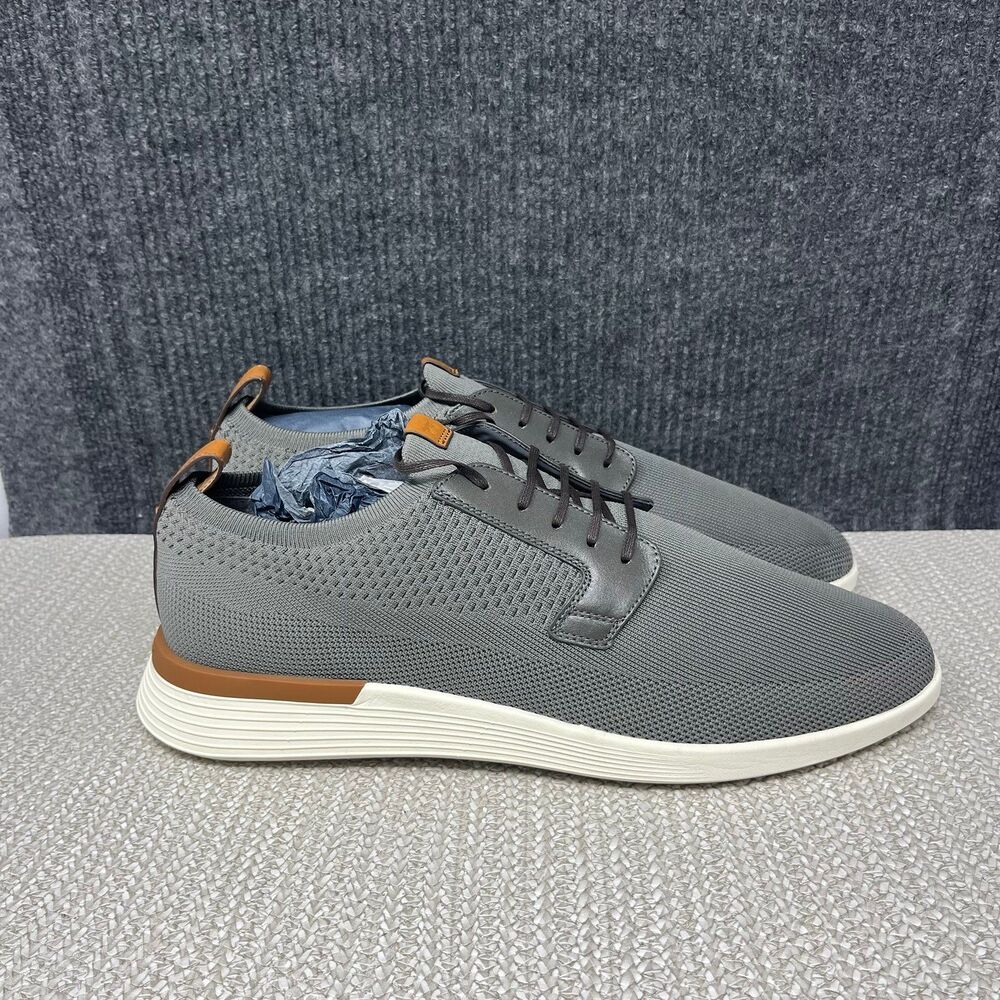 NEW Wolf & Shepherd Swiftknit Derby Shoes Sneakers Grey Knit Mens 16 US